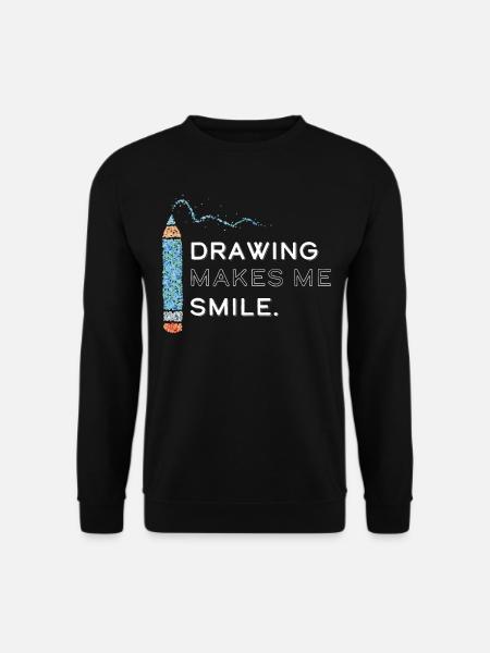 Kunst Künstler Zeichnen Zeichnung - Unisex Pullover - Schwarz