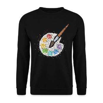 Artists Drawing Painter Painter Painting - Unisex Sweatshirt - black - Front - Alina (178cm) & Michal (187cm)