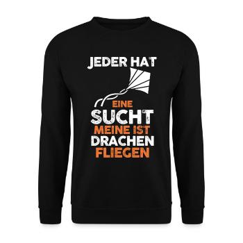 Drachenfliegen - Unisex Pullover - Schwarz - Vorne - Alina (178cm) & Michal (187cm)
