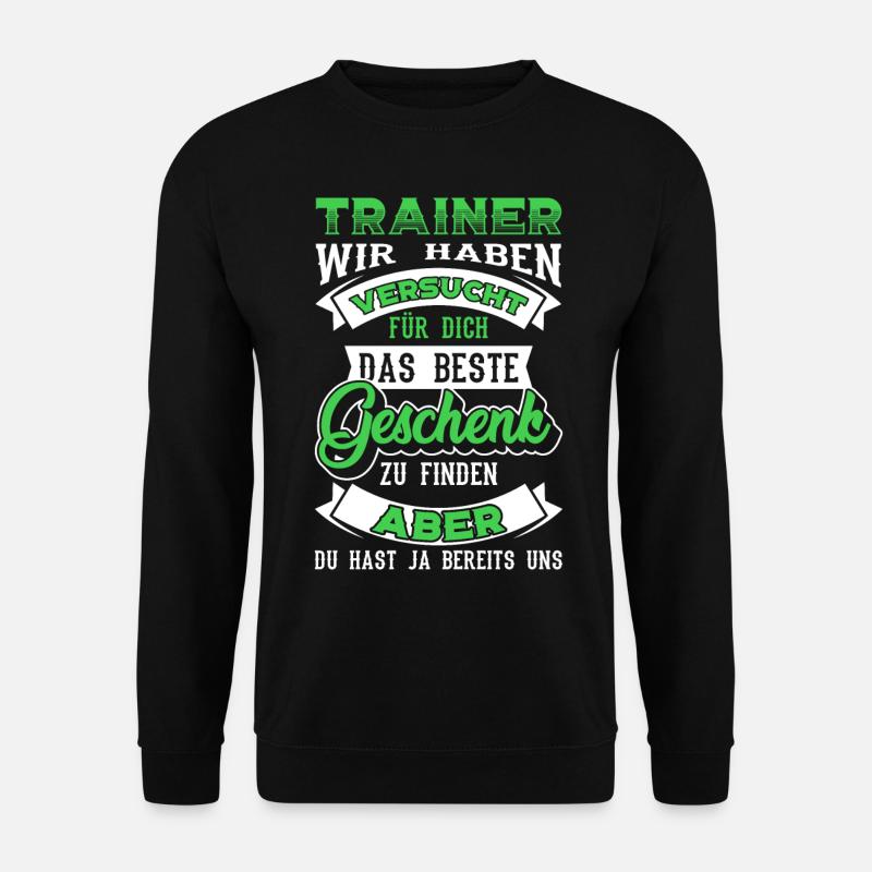 Fußballtrainer Trainer - Unisex Pullover - Schwarz