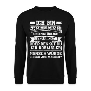 Fußballtrainer - Unisex Pullover - Schwarz - Vorne - Alina (178cm) & Michal (187cm)