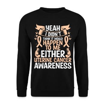 Guerrier survivant du mouvement du cancer de l’utérus - Sweat-shirt Unisexe - noir - Devant - Alina (178cm) & Michal (187cm)