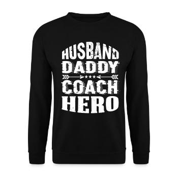 Mari Papa Coach Héros - Sweat-shirt Unisexe - noir - Devant - Alina (178cm) & Michal (187cm)