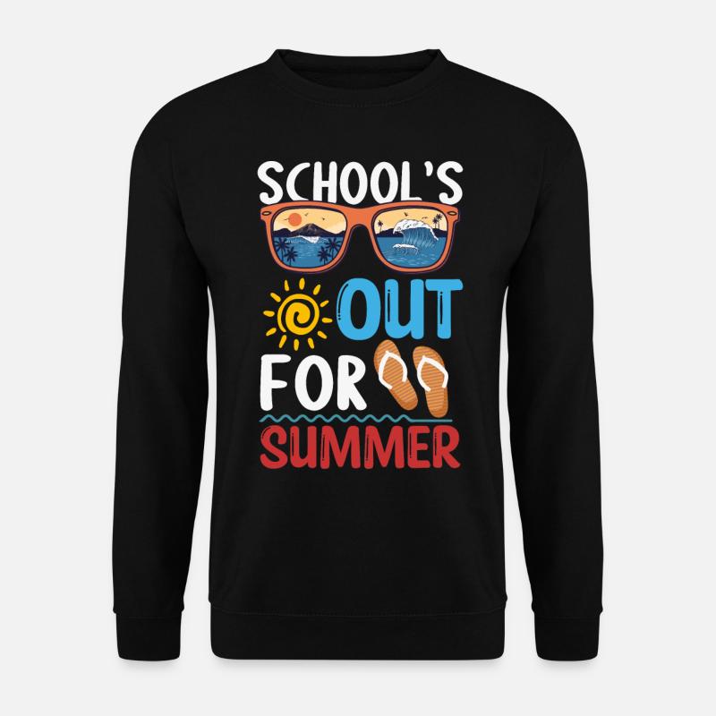 Retro Last Day Of School Schools Out For Summer - Unisex Pullover - Schwarz