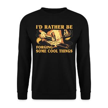Je préfère forger l’enclume forgeron - Sweat-shirt Unisexe - noir - Devant - Alina (178cm) & Michal (187cm)