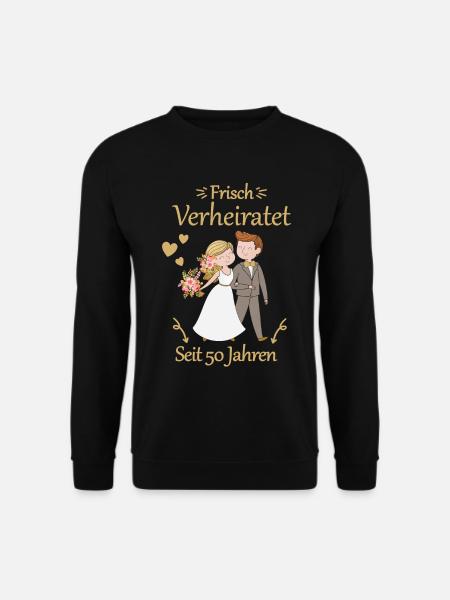 50 Jahre Verheiratet Goldene Hochzeit Geschenk - Unisex Pullover - Schwarz