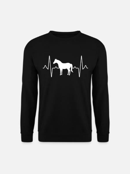 Pferd Herzschlag - Unisex Pullover - Schwarz