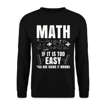 Mathematik Tshirt Professor Geometrie Algebra Pi - Unisex Pullover - Schwarz - Vorne - Alina (178cm) & Michal (187cm)
