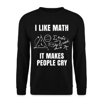 Mathe - Unisex Pullover - Schwarz - Vorne - Alina (178cm) & Michal (187cm)
