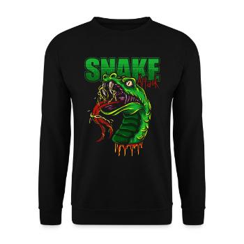 Schlange - Unisex Pullover - Schwarz - Vorne - Alina (178cm) & Michal (187cm)