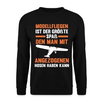 Modellfliegen Modellflieger Modellflug - Unisex Pullover - Schwarz - Vorne - Alina (178cm) & Michal (187cm)