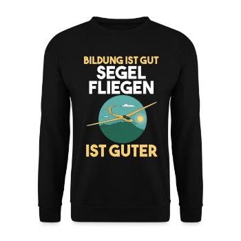 Segelfliegen Segelflieger - Unisex Pullover - Schwarz - Vorne - Alina (178cm) & Michal (187cm)