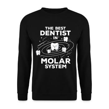 Dentist - Unisex Sweatshirt - black - Front - Alina (178cm) & Michal (187cm)