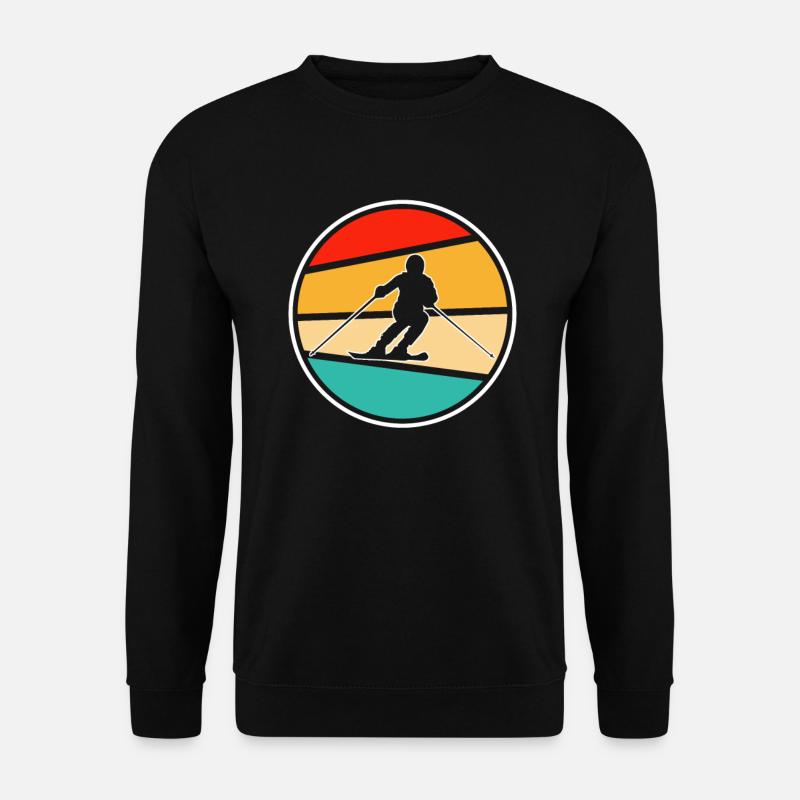 Ski Rétro - Sweat-shirt Unisexe - noir