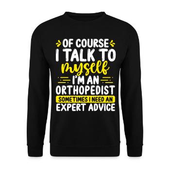Orthopedist Appreciation Advice Bone Doctor - Unisex Sweatshirt - black - Front - Alina (178cm) & Michal (187cm)