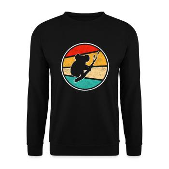 Koala Retro - Unisex Sweatshirt - black - Front - Alina (178cm) & Michal (187cm)