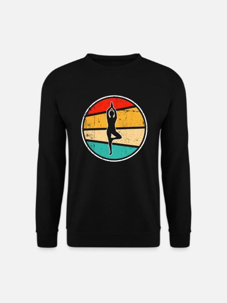 Yoga Retro - Unisex Pullover - Schwarz