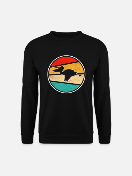 Pelikan Retro - Unisex Pullover - Schwarz
