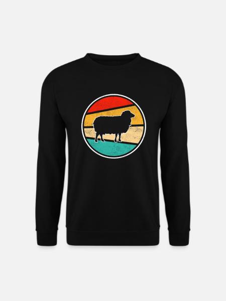 Sheep Retro - Unisex Sweatshirt - black