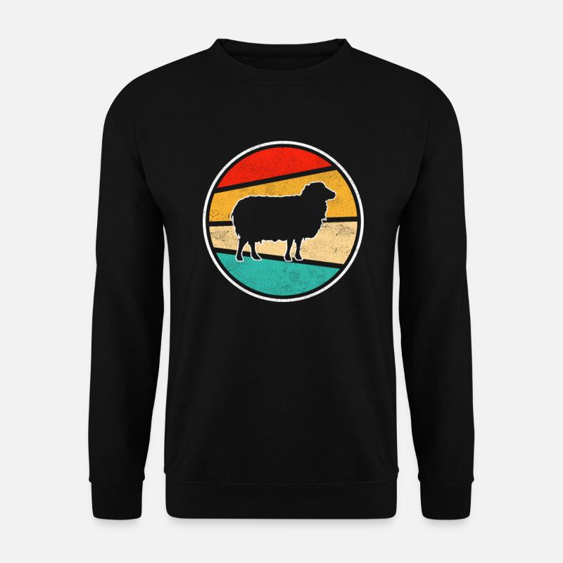 Sheep Retro - Unisex Sweatshirt - black