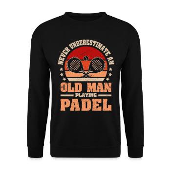 Cool Padel Papa Joueur de Padel Père - Sweat-shirt Unisexe - noir - Devant - Alina (178cm) & Michal (187cm)