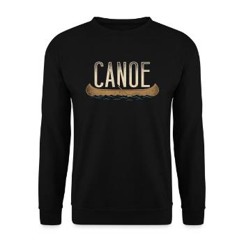 Canoe Canoeing Vintage Canoe - Unisex Sweatshirt - black - Front - Alina (178cm) & Michal (187cm)