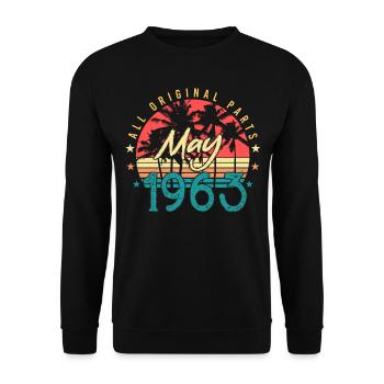 Millésime de mai 1963 - Sweat-shirt Unisexe - noir - Devant - Alina (178cm) & Michal (187cm)