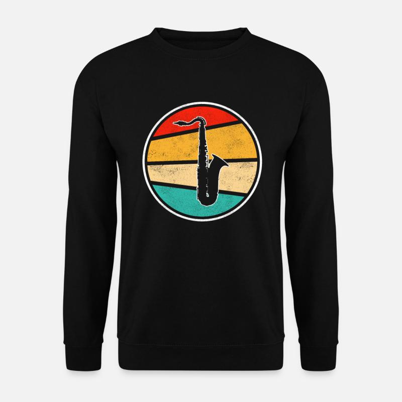 Saxophon Retro - Unisex Pullover - Schwarz