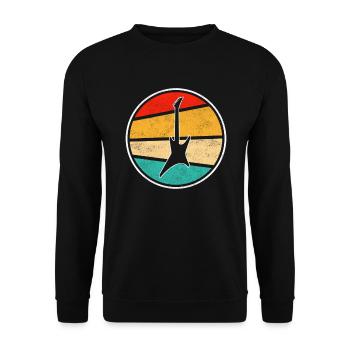 E Guitare Rétro - Sweat-shirt Unisexe - noir - Devant - Alina (178cm) & Michal (187cm)