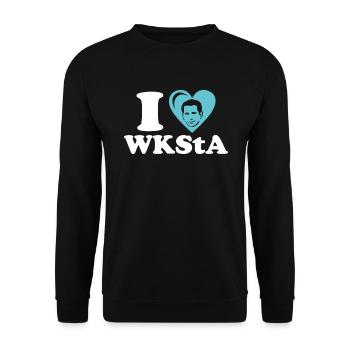 Ich Liebe WKStA Politik Skandal Kurz Shirt - Unisex Pullover - Schwarz - Vorne - Alina (178cm) & Michal (187cm)