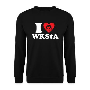 Ich Liebe WKStA Politik Skandal Kurz Shirt - Unisex Pullover - Schwarz - Vorne - Alina (178cm) & Michal (187cm)
