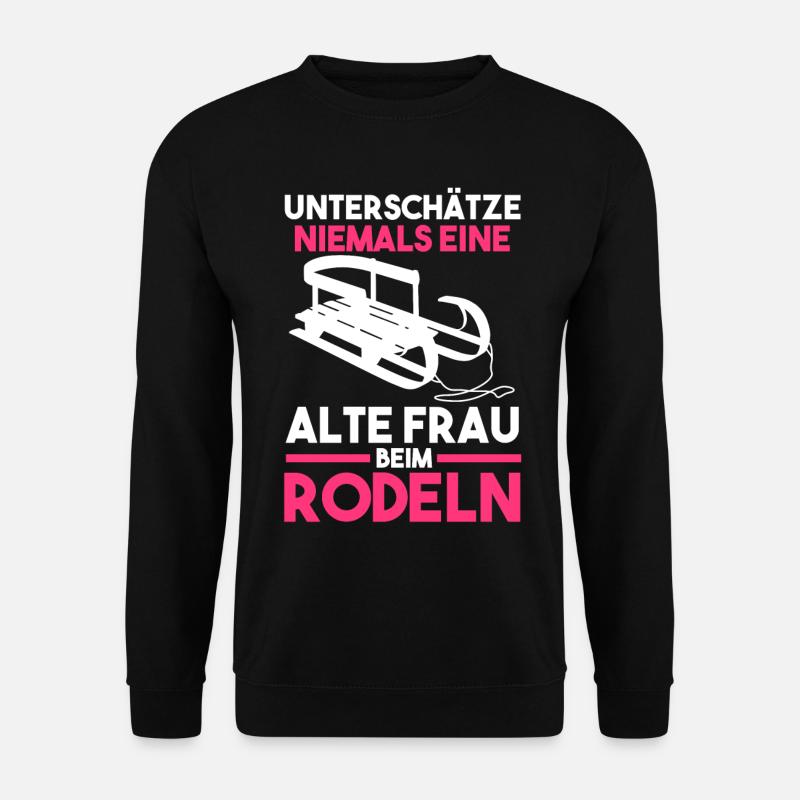 Schlitten Rodeln - Unisex Pullover - Schwarz