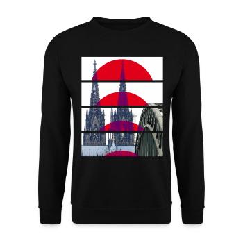Cathédrale de Cologne Allemagne City Skyline Home Love - Sweat-shirt Unisexe - noir - Devant - Alina (178cm) & Michal (187cm)