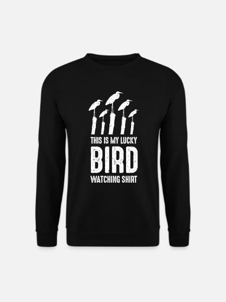 C’est ma chemise d’observation des oiseaux chanceux - Sweat-shirt Unisexe - noir