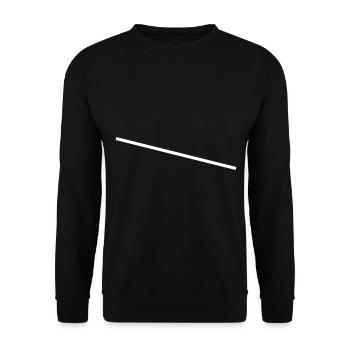 White Line Simple - Unisex Sweatshirt - black - Front - Alina (178cm) & Michal (187cm)