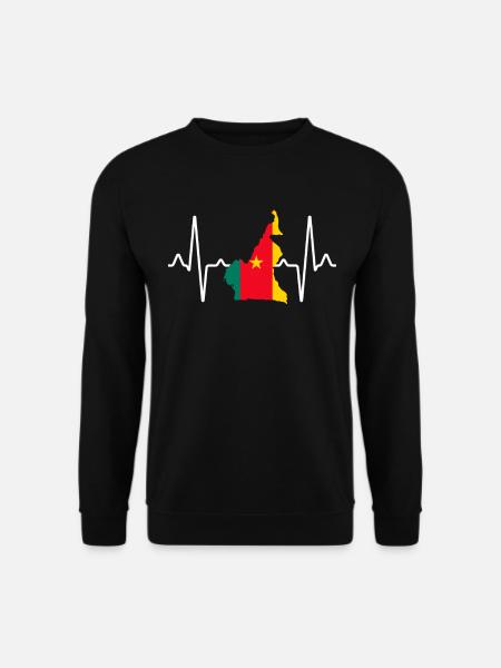 Cameroon Heartbeat - Unisex Sweatshirt - black