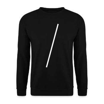 White Simple Design - Unisex Sweatshirt - black - Front - Alina (178cm) & Michal (187cm)