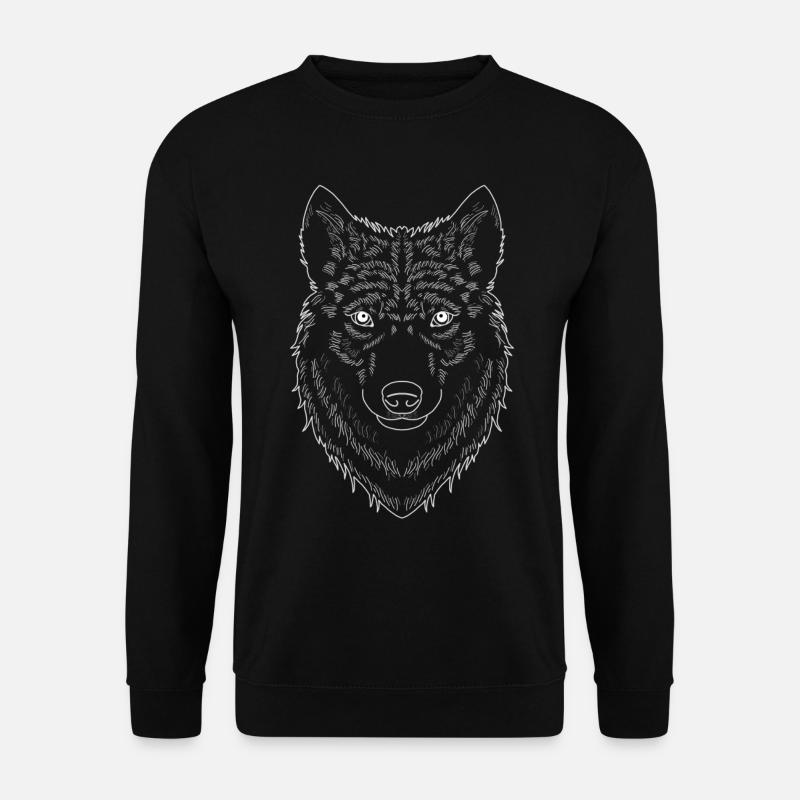 Motif de l’animal loup - Sweat-shirt Unisexe - noir