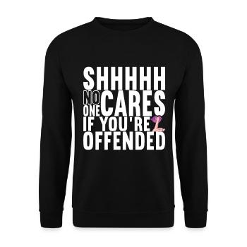 Lustige Sprüche Witzige Sprüche - Unisex Pullover - Schwarz - Vorne - Alina (178cm) & Michal (187cm)