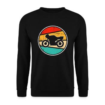 Moto rétro - Sweat-shirt Unisexe - noir - Devant - Alina (178cm) & Michal (187cm)
