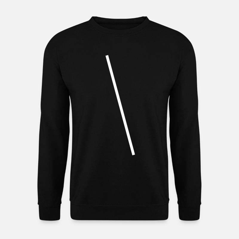 Weisser Schrägstrich Simpel Design - Unisex Pullover - Schwarz