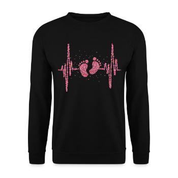 Fusspflege Podologie Füße Fusspflegerin - Unisex Pullover - Schwarz - Vorne - Alina (178cm) & Michal (187cm)