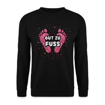 Gut Zu Fuß Fusspflegerin Fusspflege - Unisex Pullover - Schwarz - Vorne - Alina (178cm) & Michal (187cm)