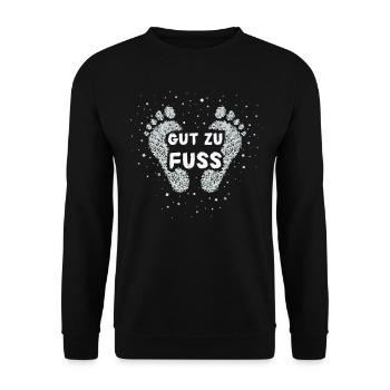 Gut Zu Fuß Fusspfleger Fusspflegerin - Unisex Pullover - Schwarz - Vorne - Alina (178cm) & Michal (187cm)