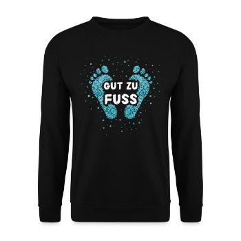 Gut Zu Fuß Fusspfleger Fusspflege - Unisex Pullover - Schwarz - Vorne - Alina (178cm) & Michal (187cm)