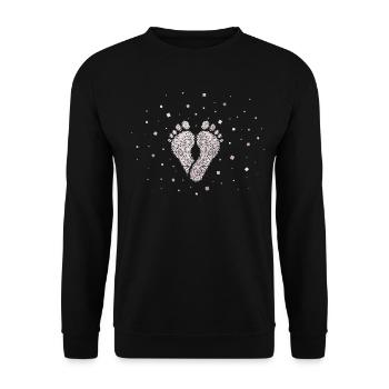 Fusspflege Fuss Füsse Fusspflegerin - Unisex Pullover - Schwarz - Vorne - Alina (178cm) & Michal (187cm)