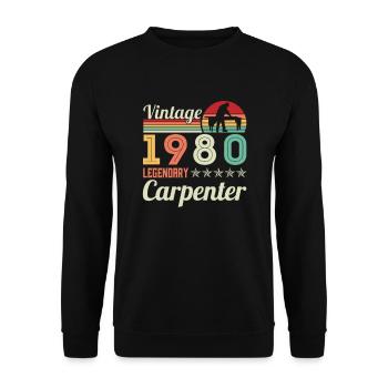 Charpentier Charpentier Menuiserie Charpentier - Sweat-shirt Unisexe - noir - Devant - Alina (178cm) & Michal (187cm)