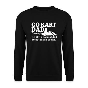 Go Kart Dad – Coolest Father of the Track - Unisex Sweatshirt - black - Front - Alina (178cm) & Michal (187cm)