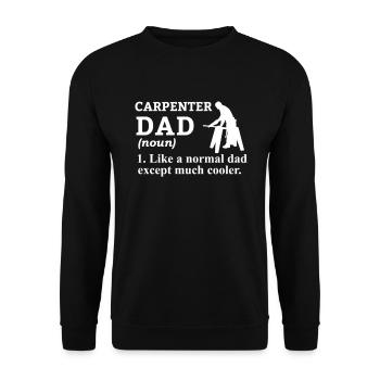Charpentier Charpentier Menuiserie Charpentier - Sweat-shirt Unisexe - noir - Devant - Alina (178cm) & Michal (187cm)