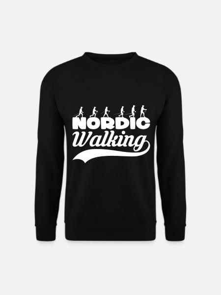 Nordic Walking Design für Sportbegeisterte - Unisex Pullover - Schwarz